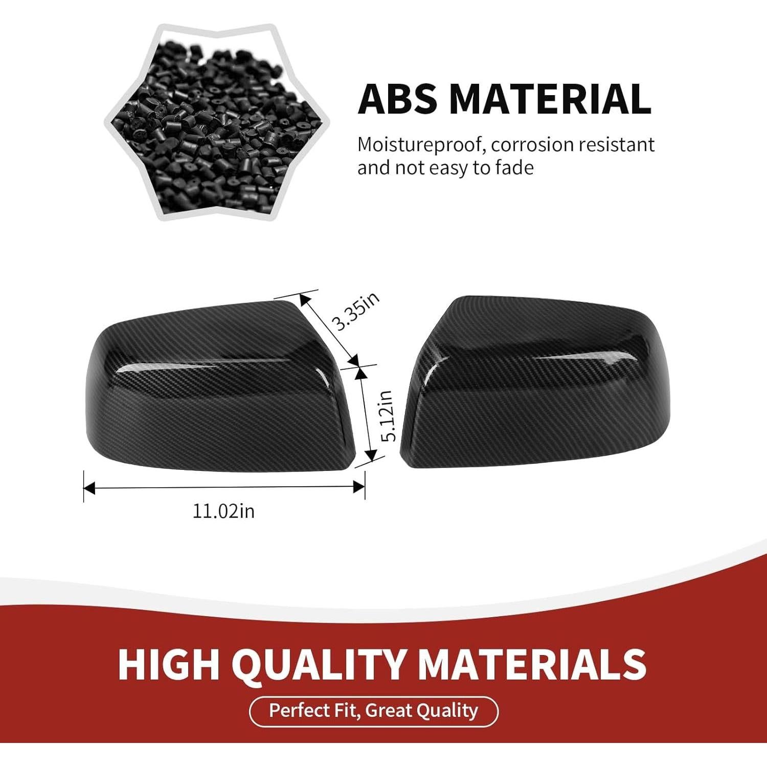 Cubierta de Espejo Retrovisor RAZPOY Fibra de Carbono Chevy/GMC