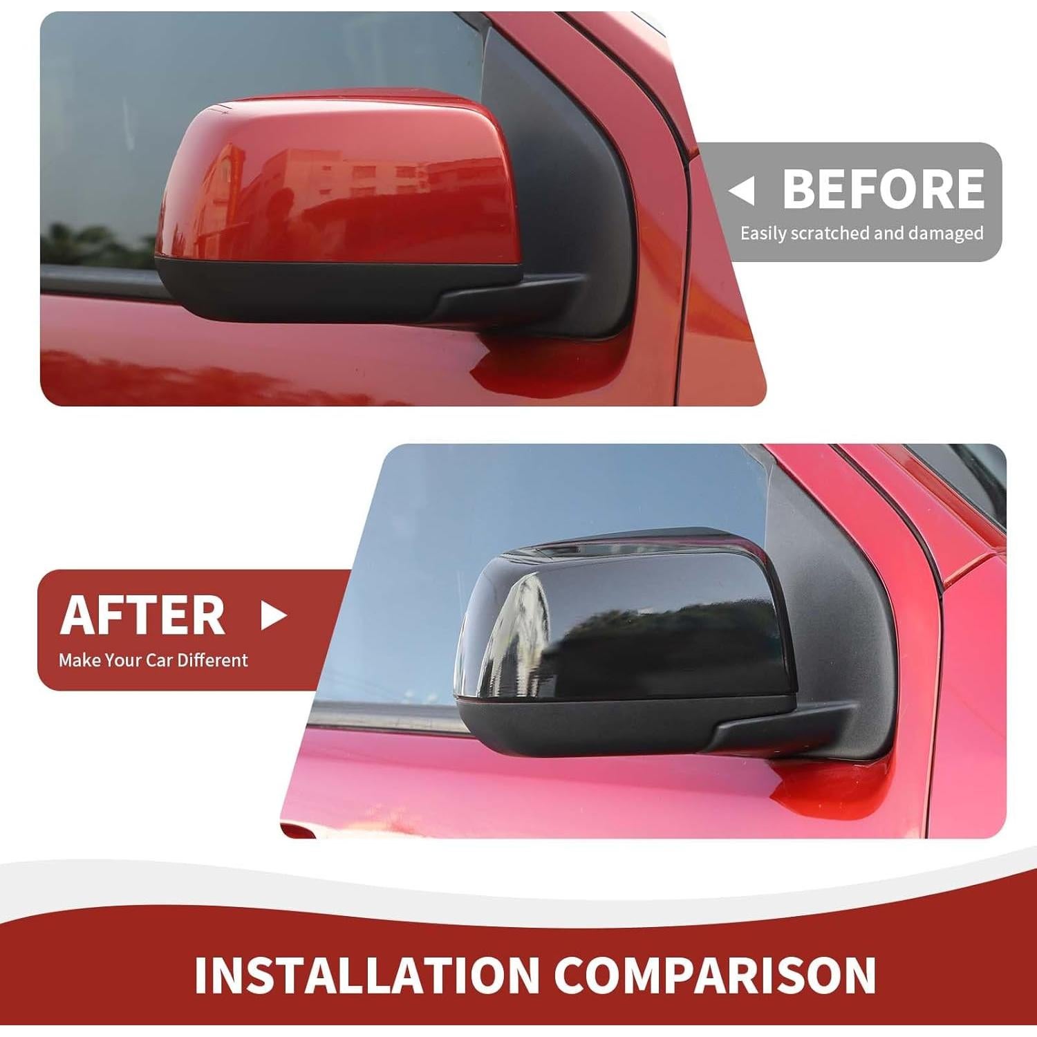 Cubierta de Espejo Retrovisor RAZPOY Fibra de Carbono Chevy/GMC