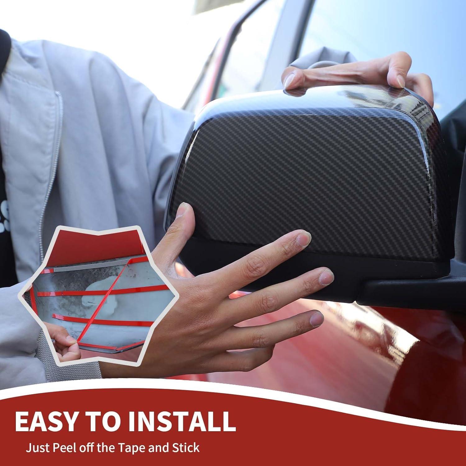 Cubierta de Espejo Retrovisor RAZPOY Fibra de Carbono Chevy/GMC