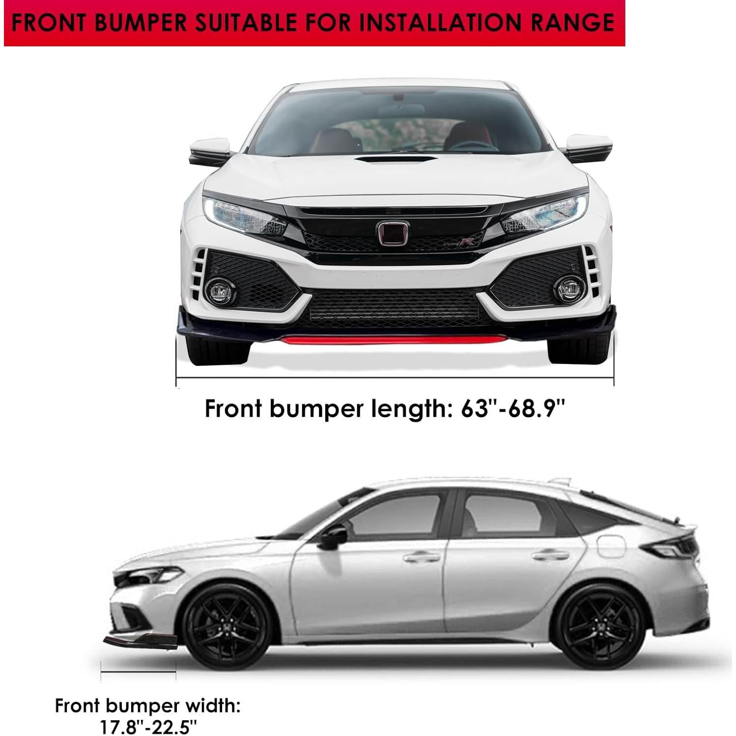 Labio Parachoques Frontal Xotic Tech Carbono Negro Rojo 2.04kg