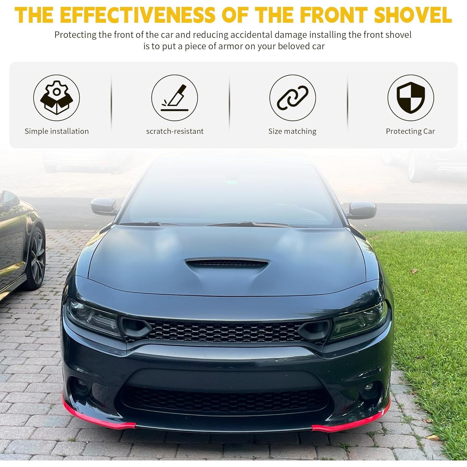 Spoiler Delantero Rojo TENGBASE para Dodge Charger 2015-2024