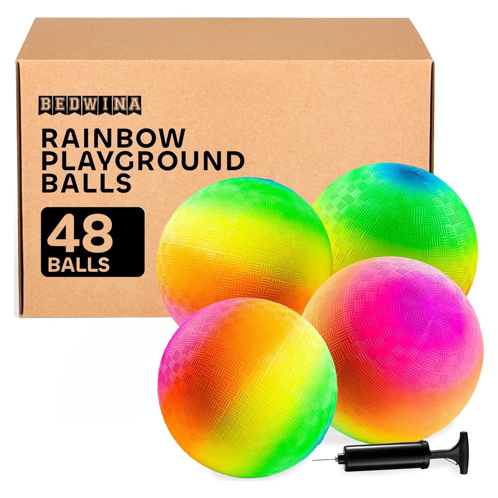 Pelotas de Juego Arcoíris Bedwina - 21.5 cm - 48 Pzs