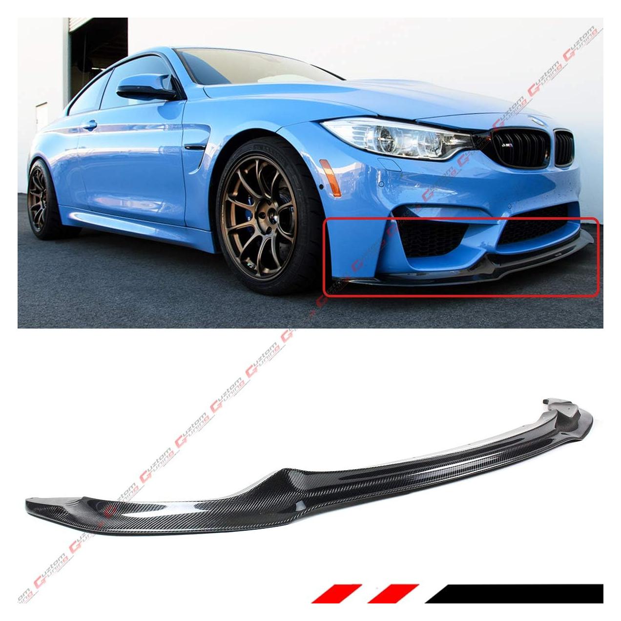 Labio Divisor de Parachoques Frontal Cuztom Tuning Fibra de Carbono BMW M3 M4 2015-2018