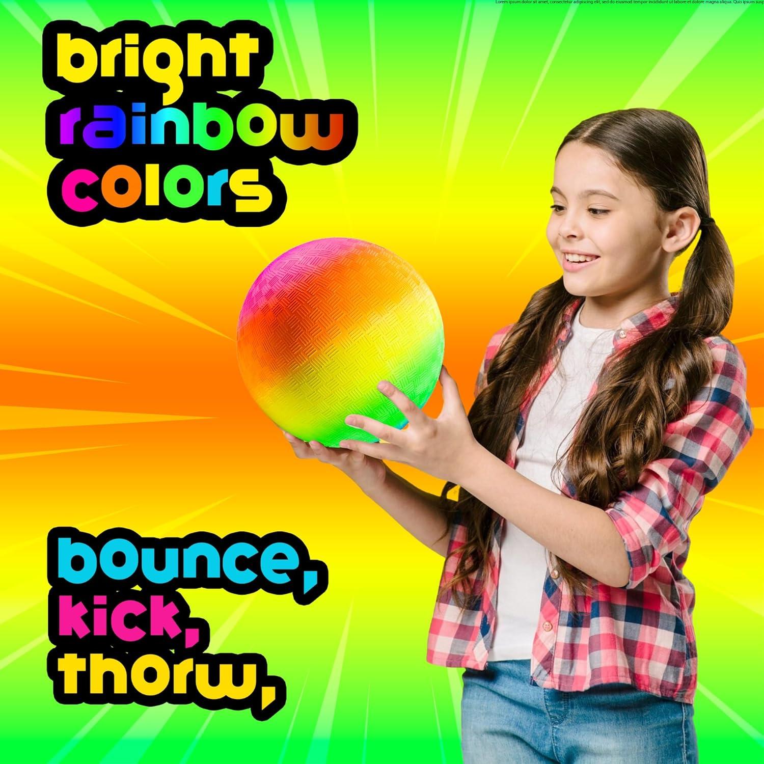 Pelotas de Juego Arcoíris Bedwina - 21.5 cm - 4 Pzs