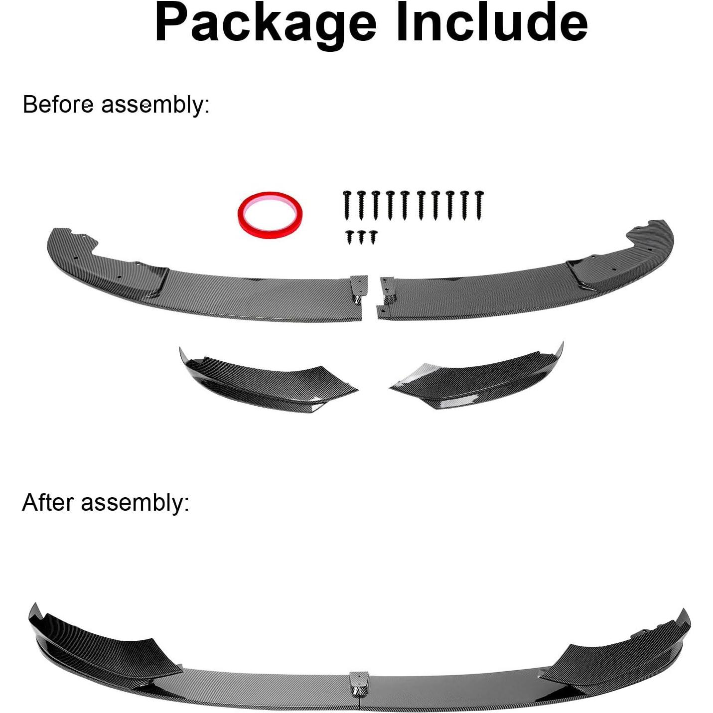 Lip Spoiler Frontal KHK para BMW Serie 4 F32 F33 F36 2014-2020