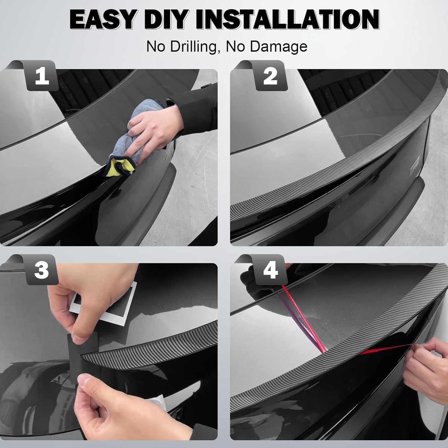 Spoiler Trasero ABS para Tesla Model Y Juniper 2026 - Fibra de Carbono