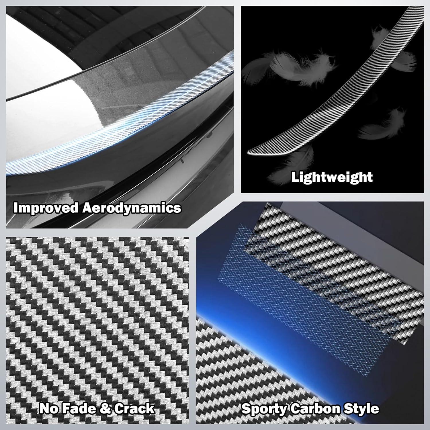 Spoiler Trasero ABS para Tesla Model Y Juniper 2026 - Fibra de Carbono