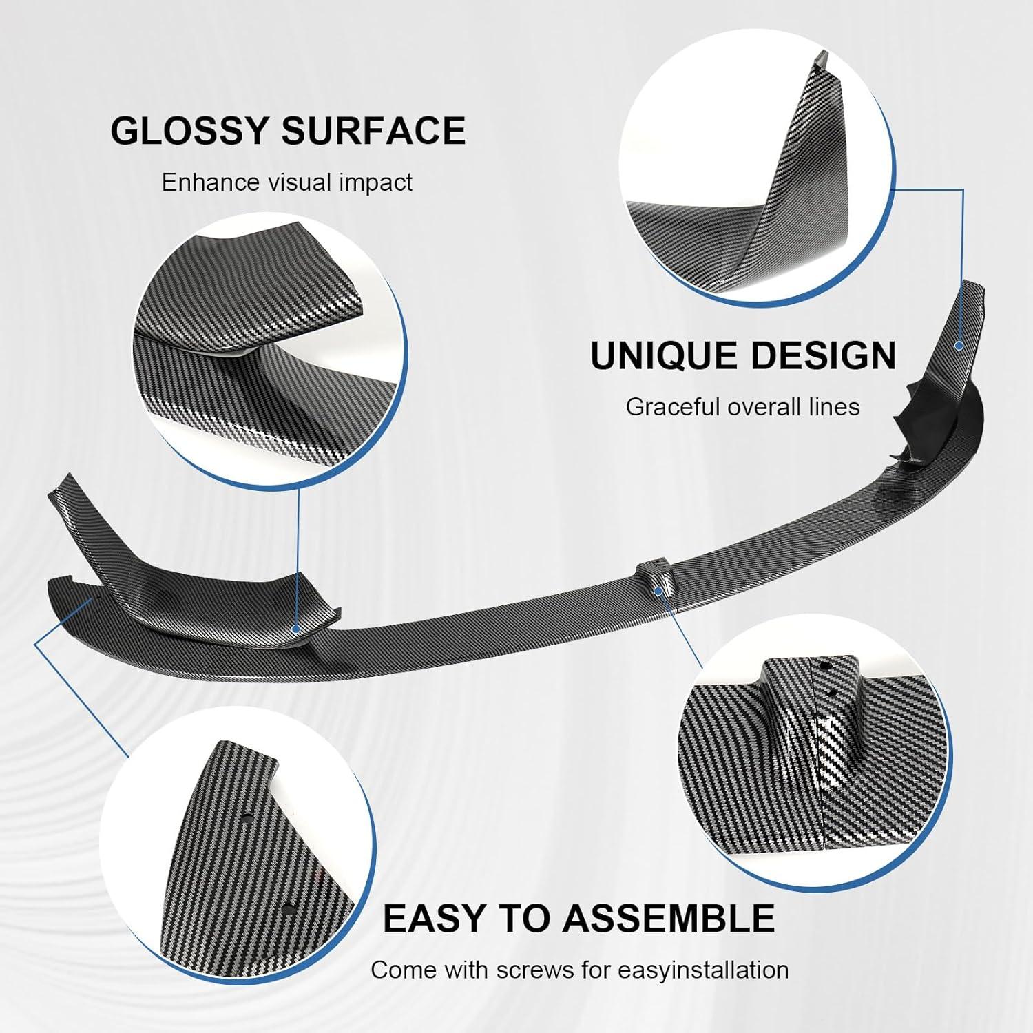 Labio Divisor Frontal BMW F80 M3 F82 F83 M4 2015-2020 Fibra de Carbono