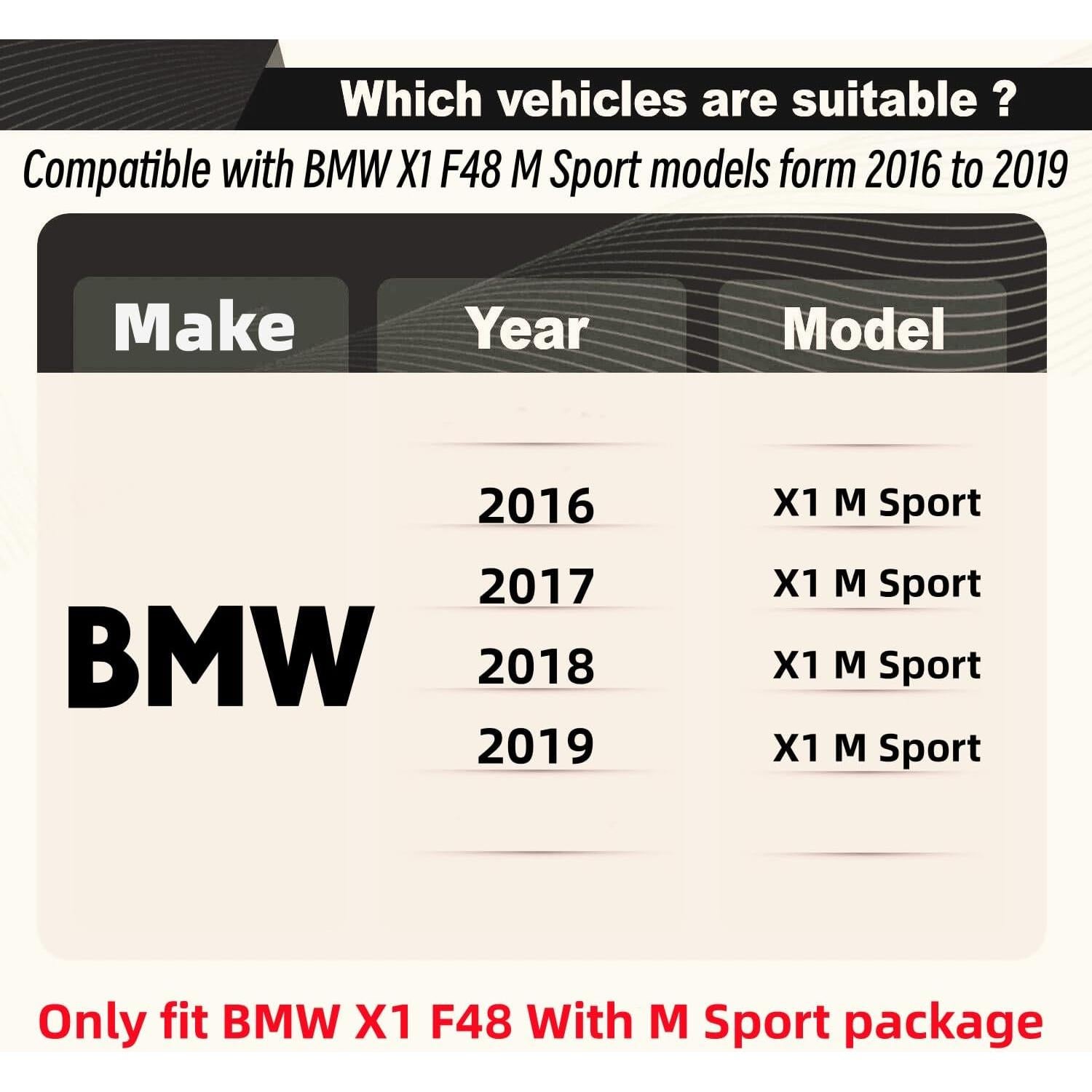 Labio de Parachoques Frontal STSEV01 para BMW X1 F48 2016-2019