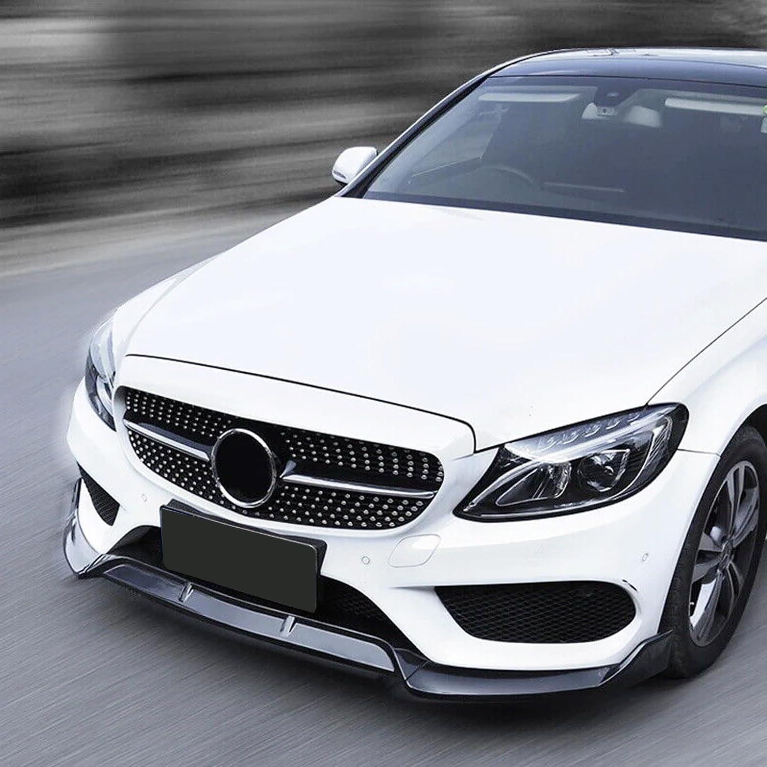 Divisor de Labio Frontal Negro Brillante para Clase C W205 AMG