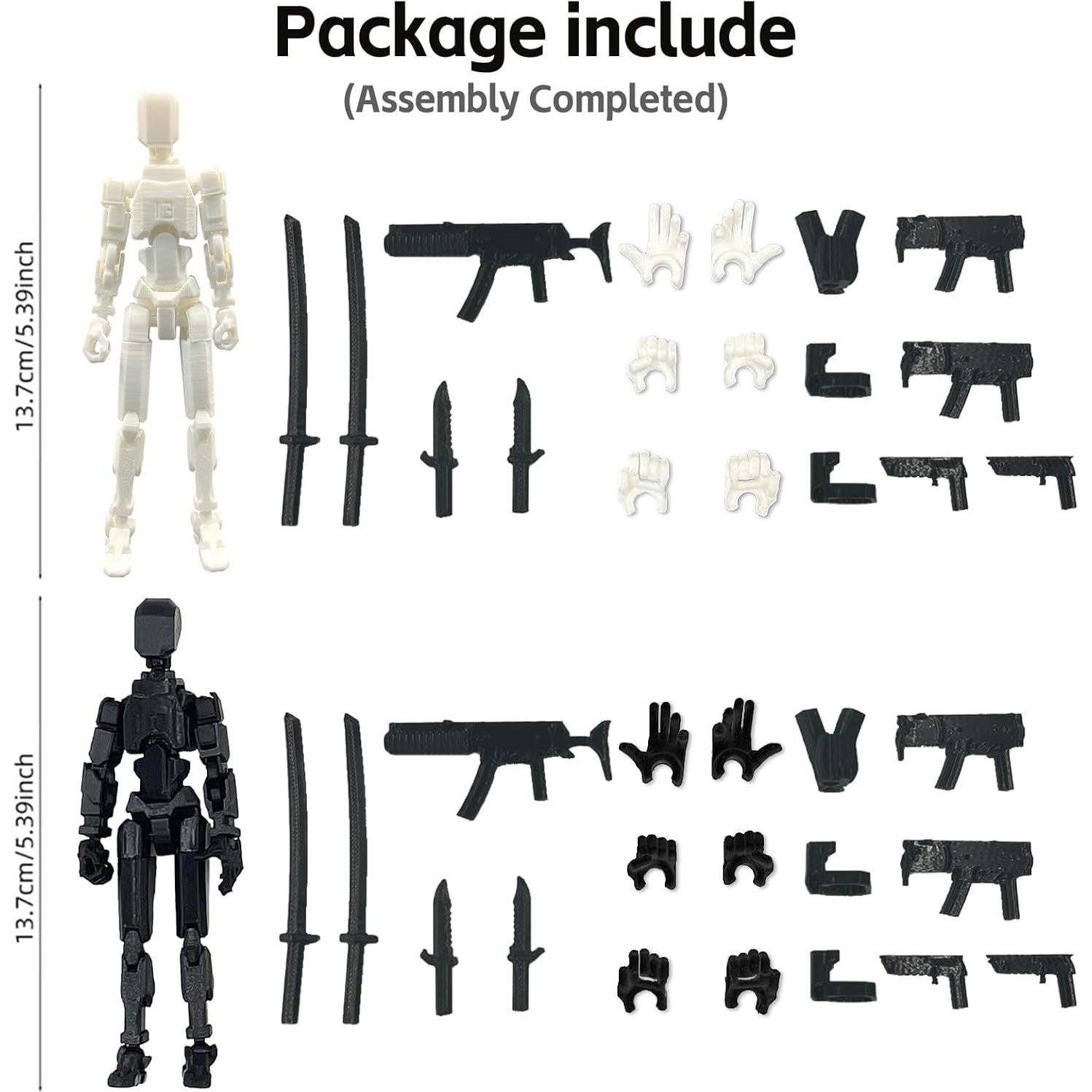Conjunto de Figuras de Acción Titan 13 - 2 Pcs Multi-Articuladas