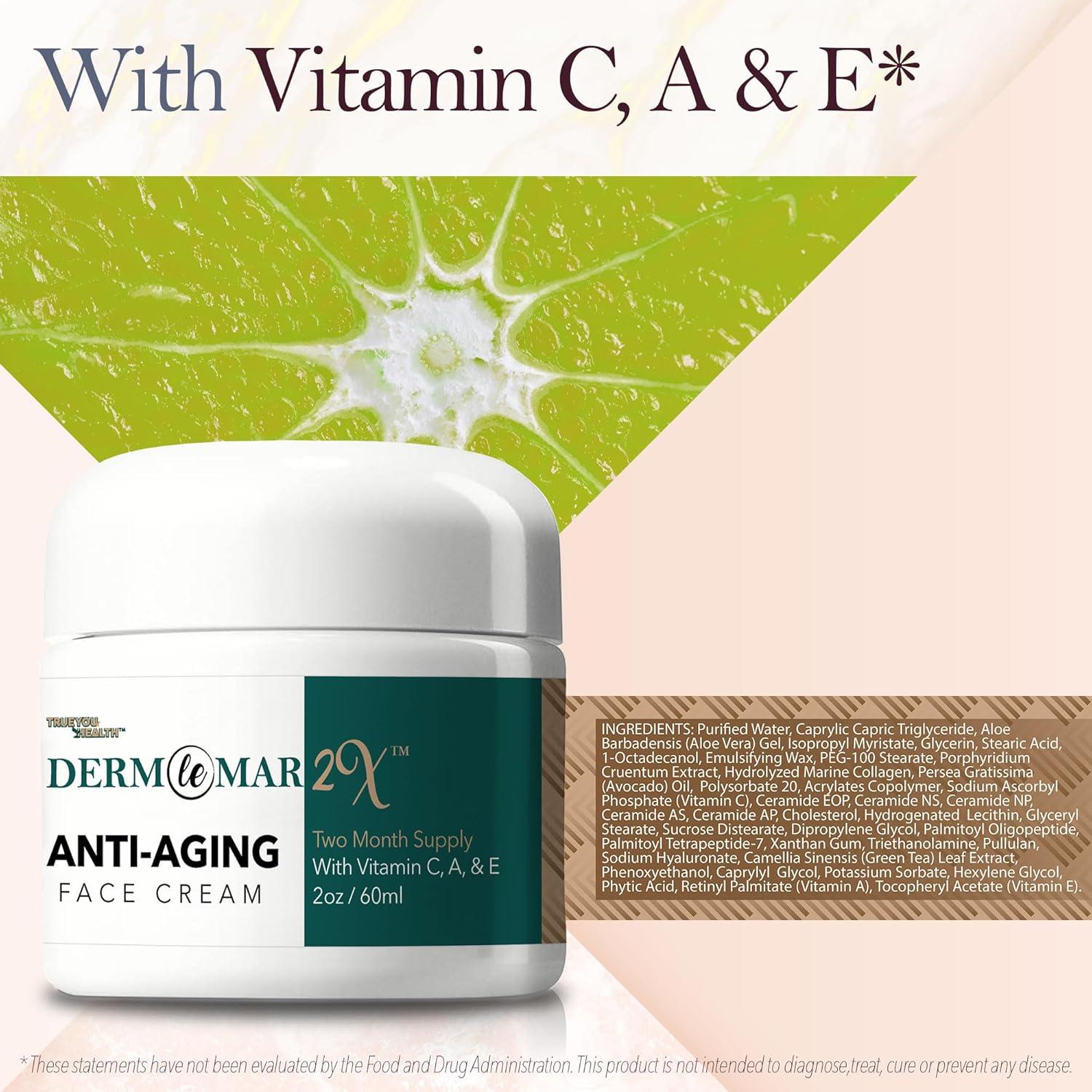 Crema Facial Anti-Envejecimiento Derm Le Mar 2x - 2 Meses