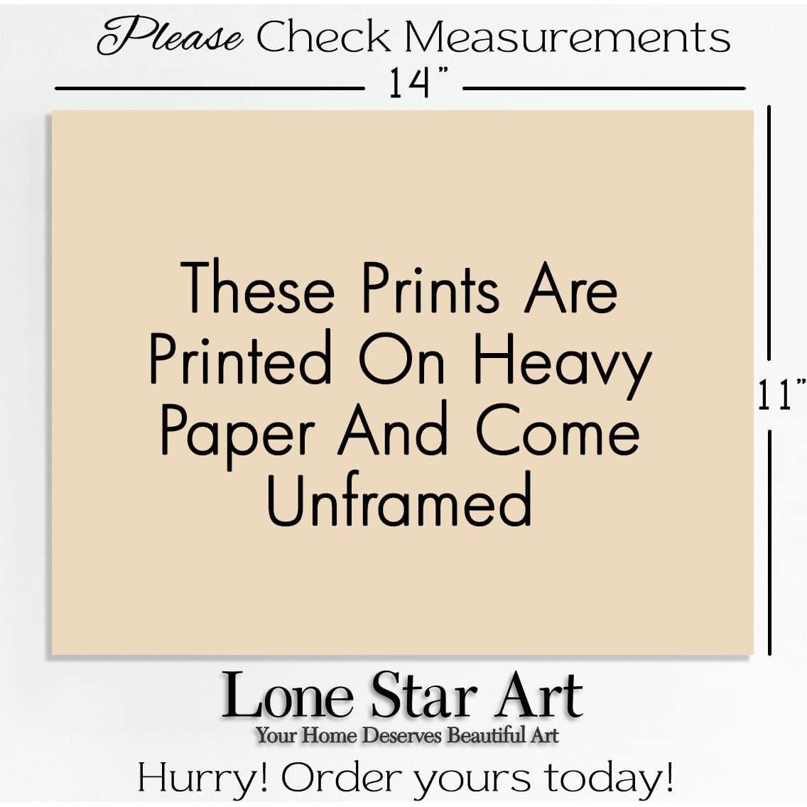 Impresión Motivacional Sin Marco 11x14 Lone Star Art