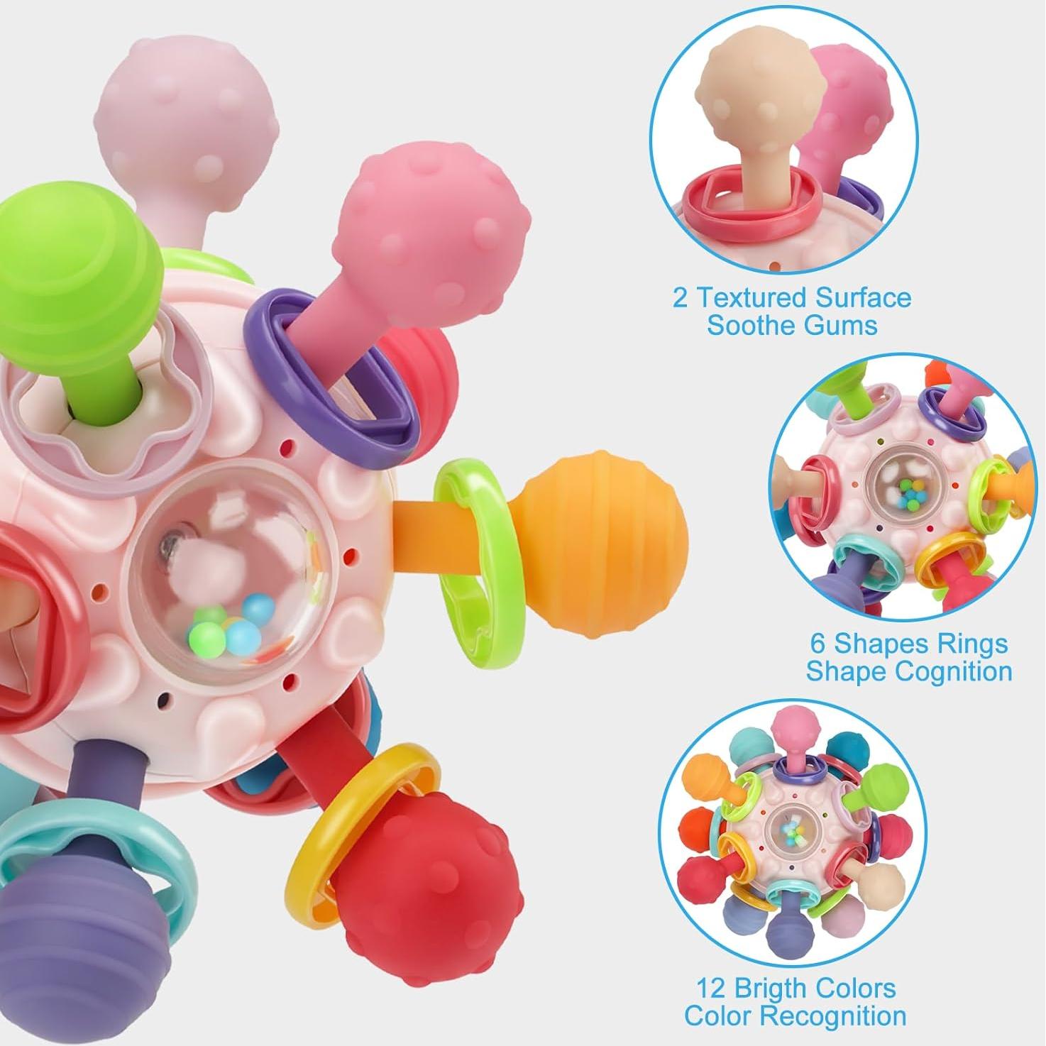 TOHIBEE Juguete Sensorial para Bebés 0-12 Meses Rosa