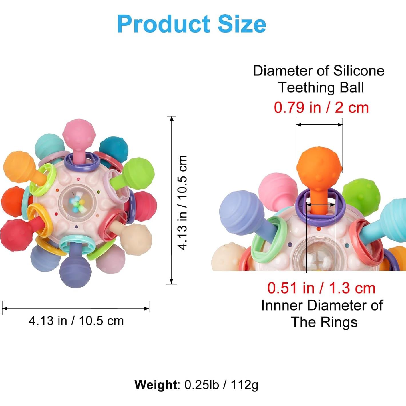 TOHIBEE Juguete Sensorial para Bebés 0-12 Meses Rosa
