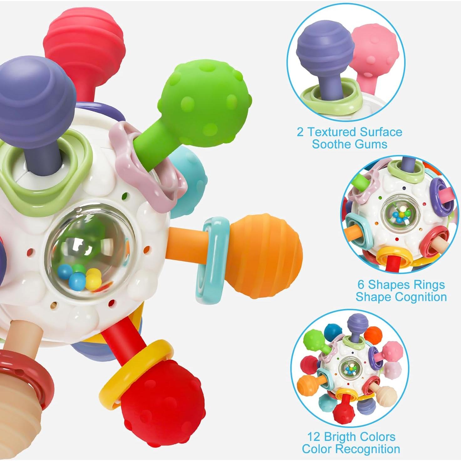 TOHIBEE Juguete Sensorial para Bebés 0-18 Meses Multicolor