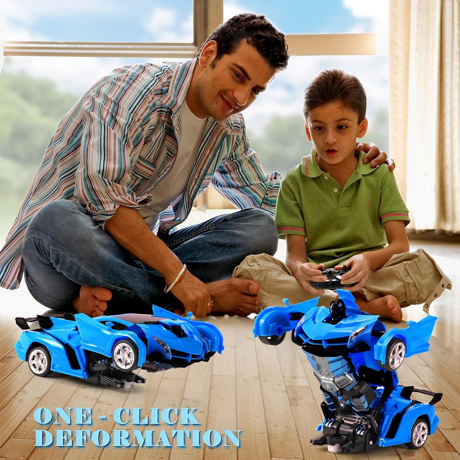 Coche RC Dolanus Transformable en Robot 360° - Azul