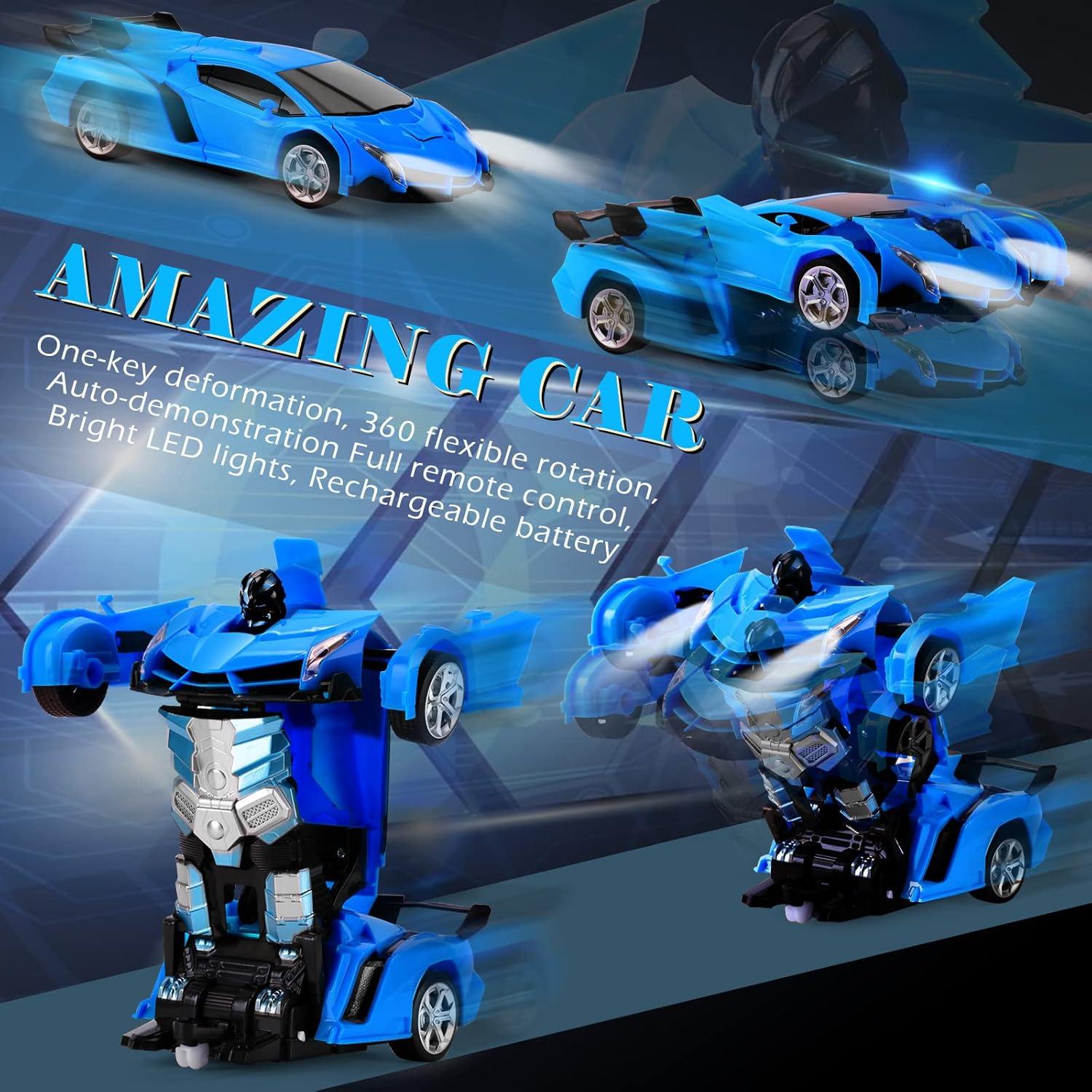 Coche RC Dolanus Transformable en Robot 360° - Azul