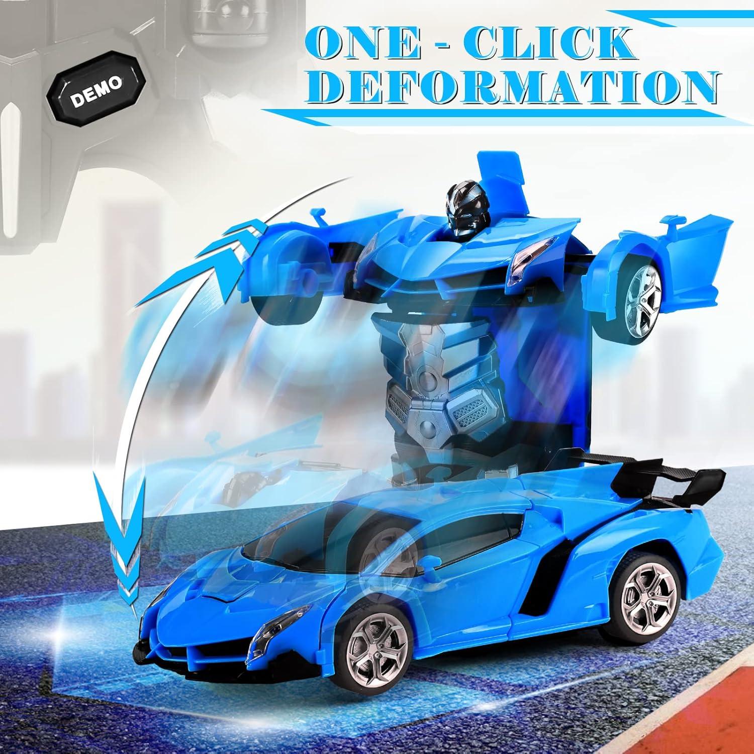 Coche RC Dolanus Transformable en Robot 360° - Azul