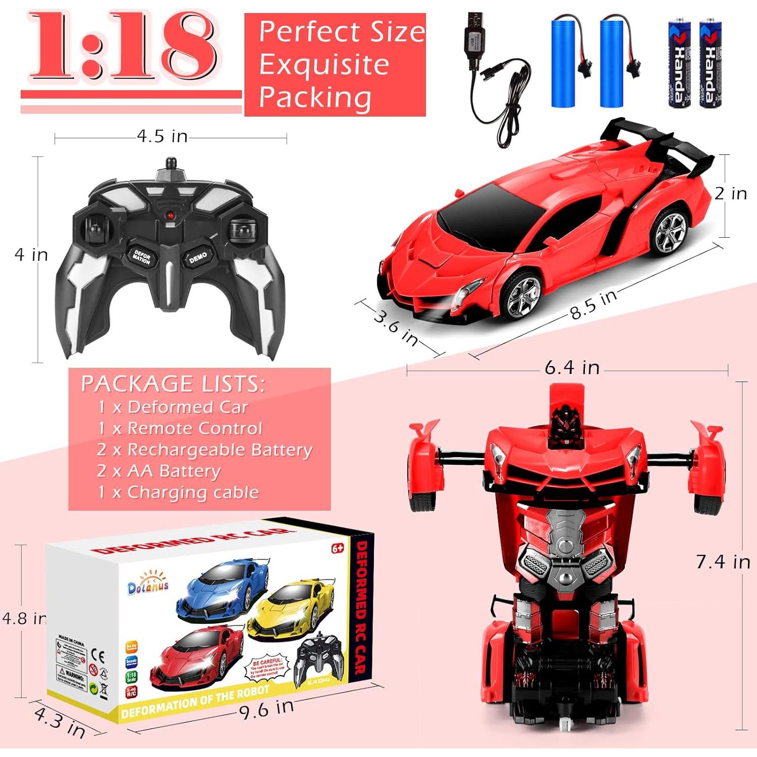 Coche RC Dolanus Transformable en Robot con 2 Baterías