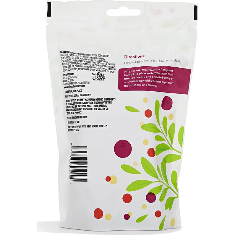 Bomba de Baño Saffron Winterberry 365 Whole Foods 5 Unidades