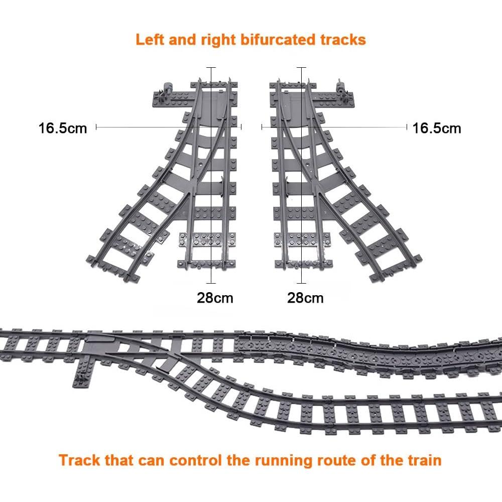 MISINI Kit de Vías de Tren de Ciudad 39 Piezas 0.68 kg