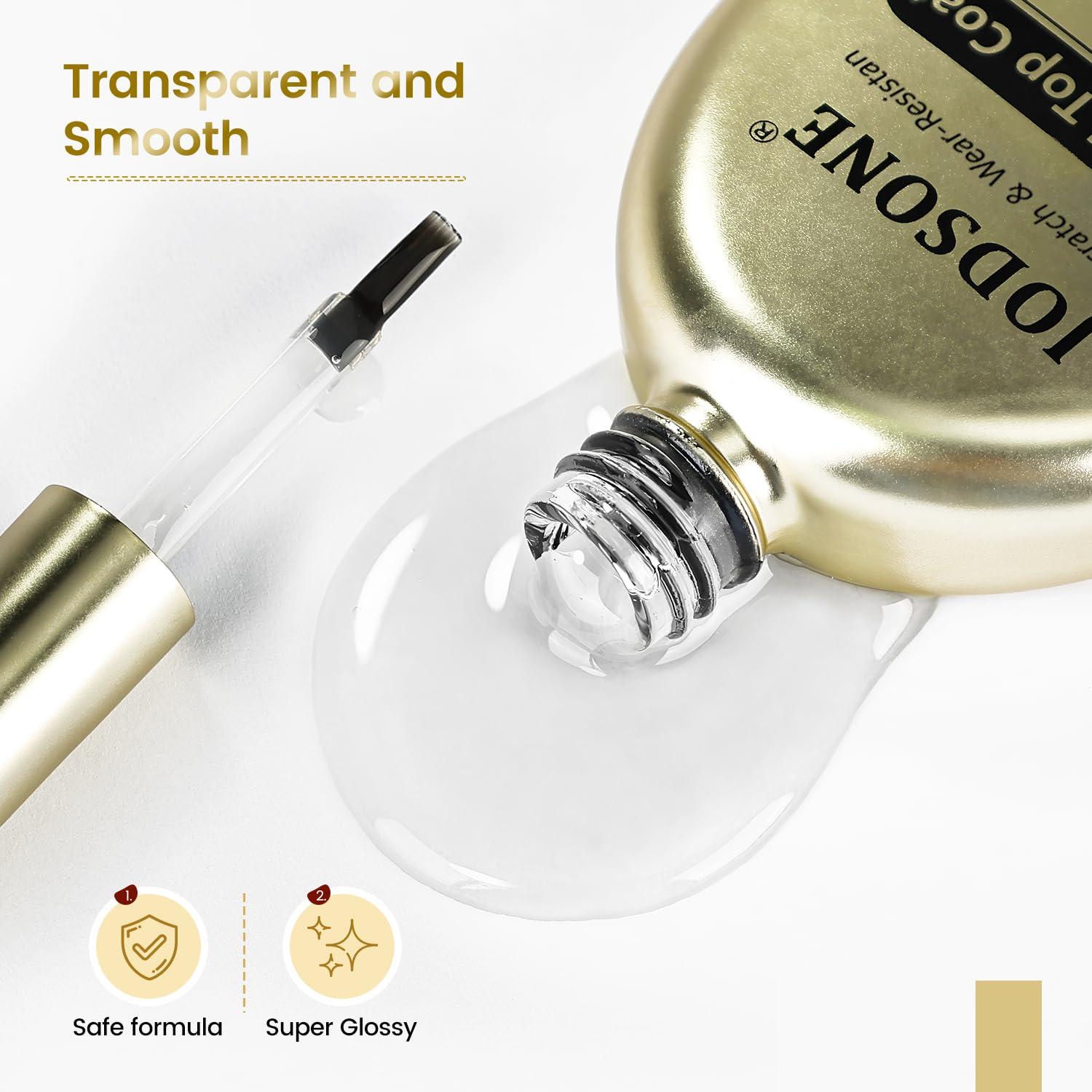 Top Coat de Gel JODSONE 16.5ml Transparente Alta Dureza