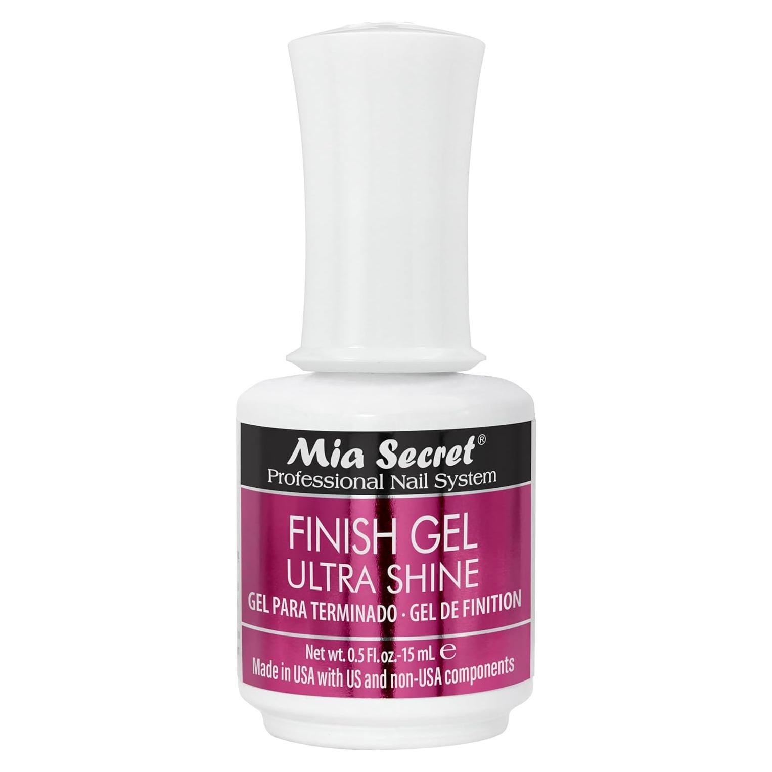 Gel de Acabado UV Mia Secret 15 ml - Brillo Duradero y Transparente