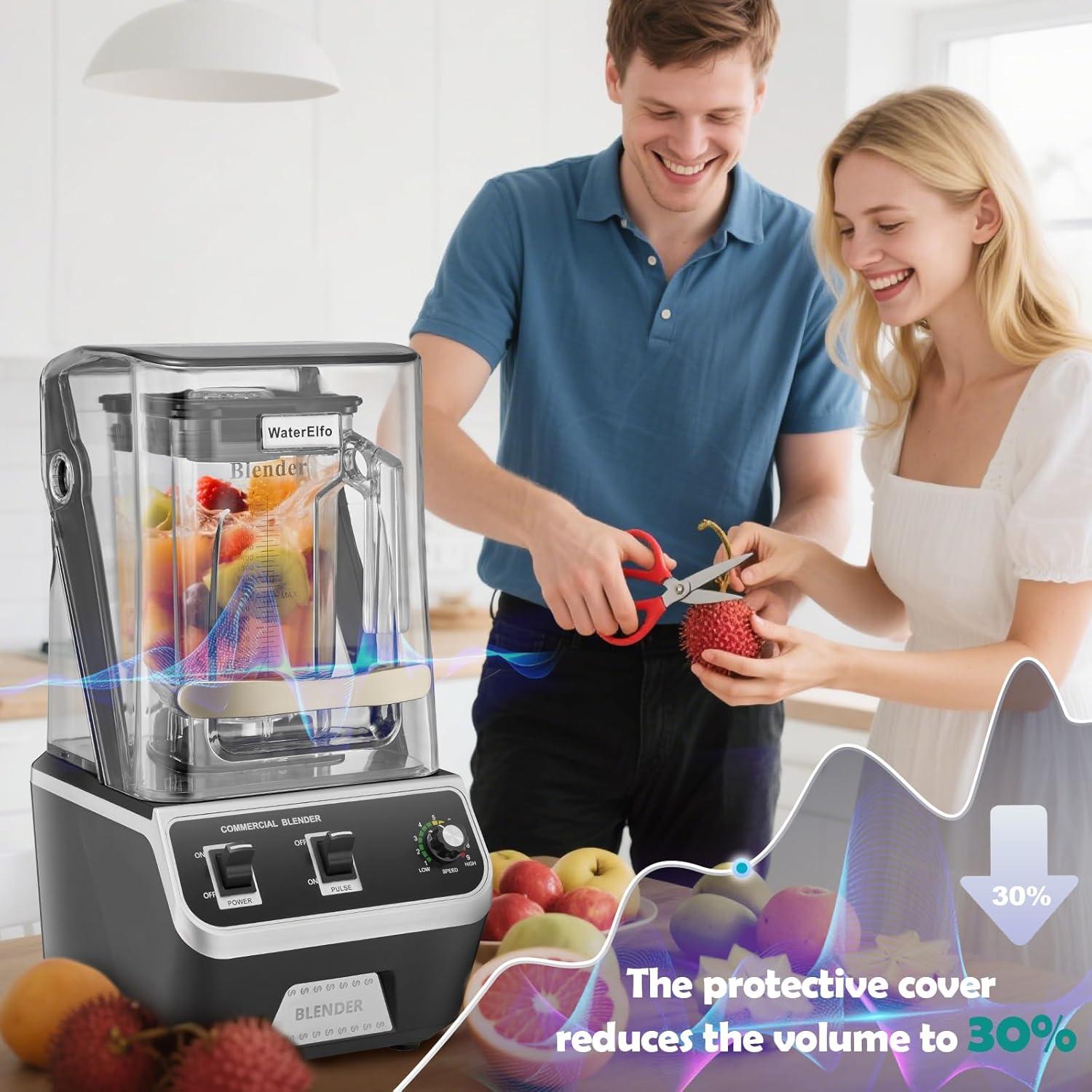 Licadora Comercial WaterElfo 2200W 2L Silenciosa Profesional