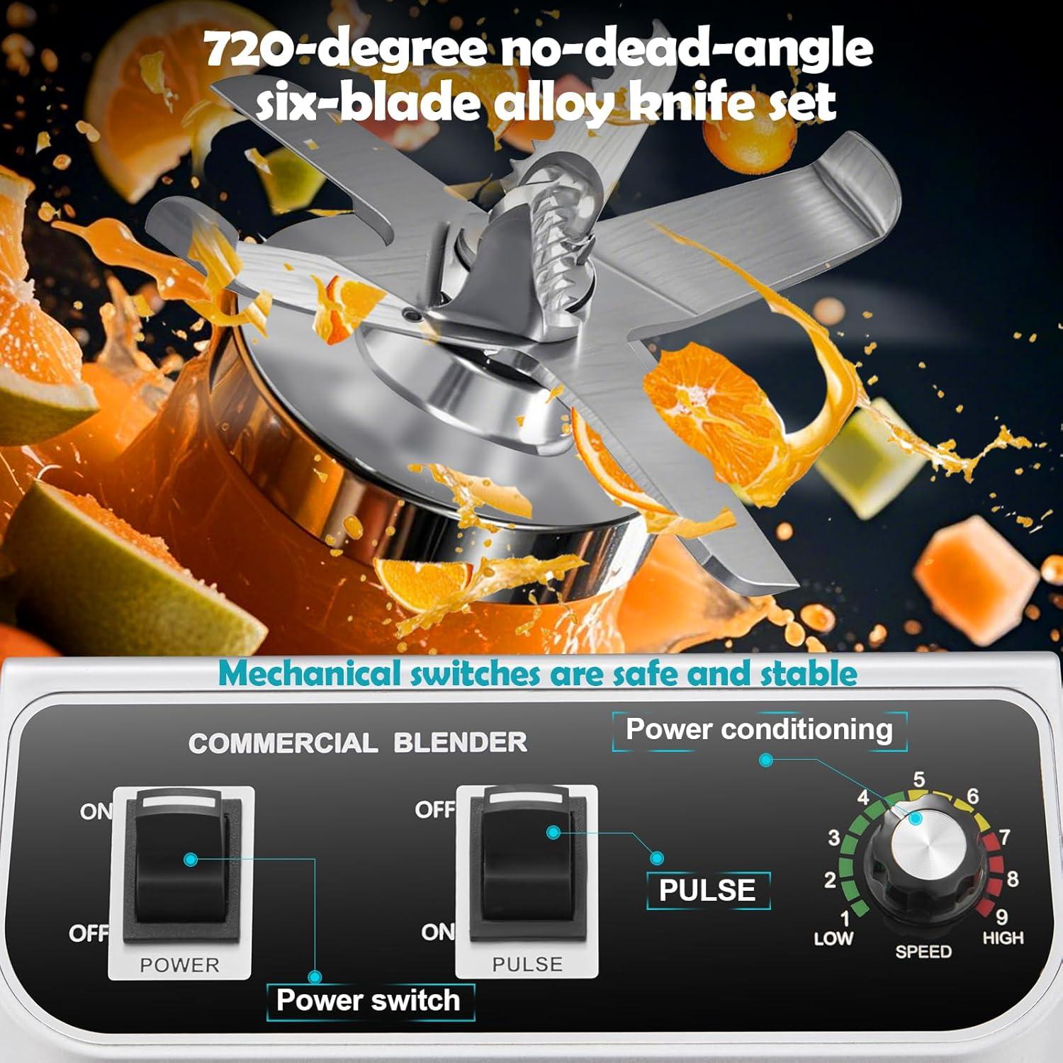 Licadora Comercial WaterElfo 2200W 2L Silenciosa Profesional