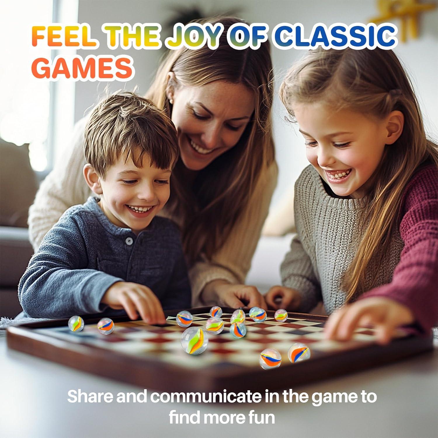 Canicas de Vidrio Sukh - 80 Pcs Ojos de Gato 16mm Decorativas