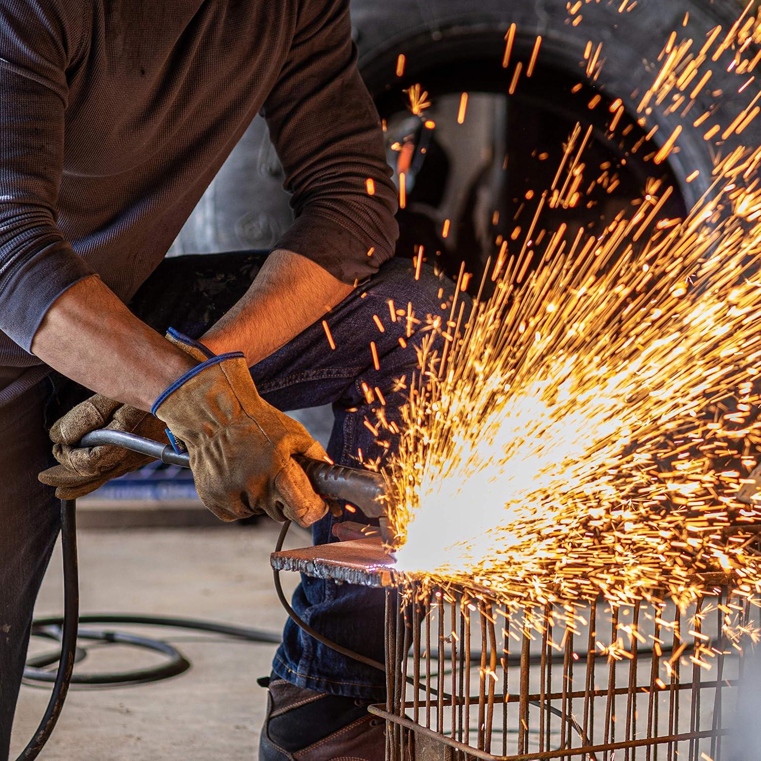 Guantes de Trabajo Wells Lamont 1019M Cuero Resistente al Agua