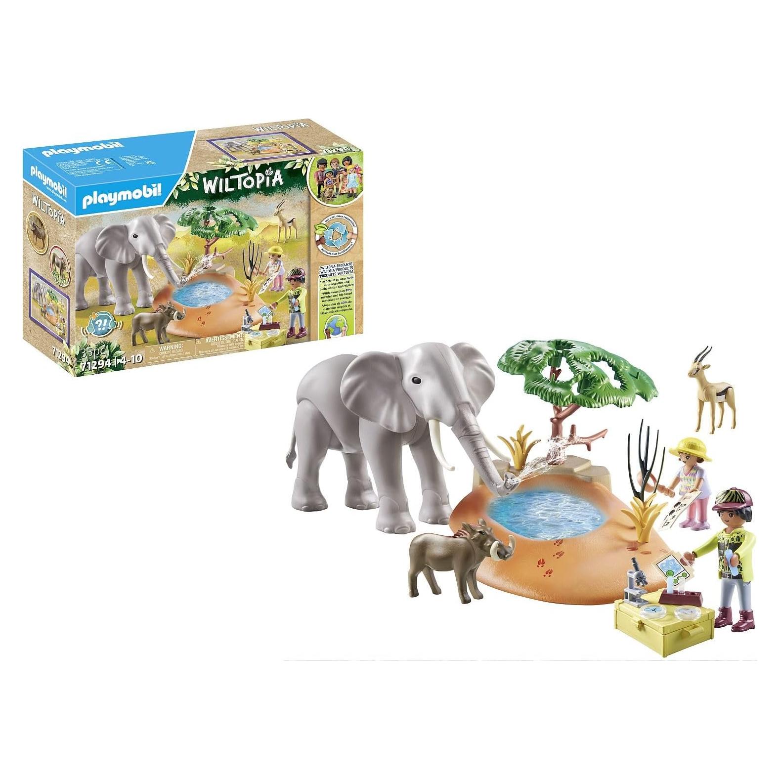 Elefante Playmobil Wiltopia con Agujero de Agua