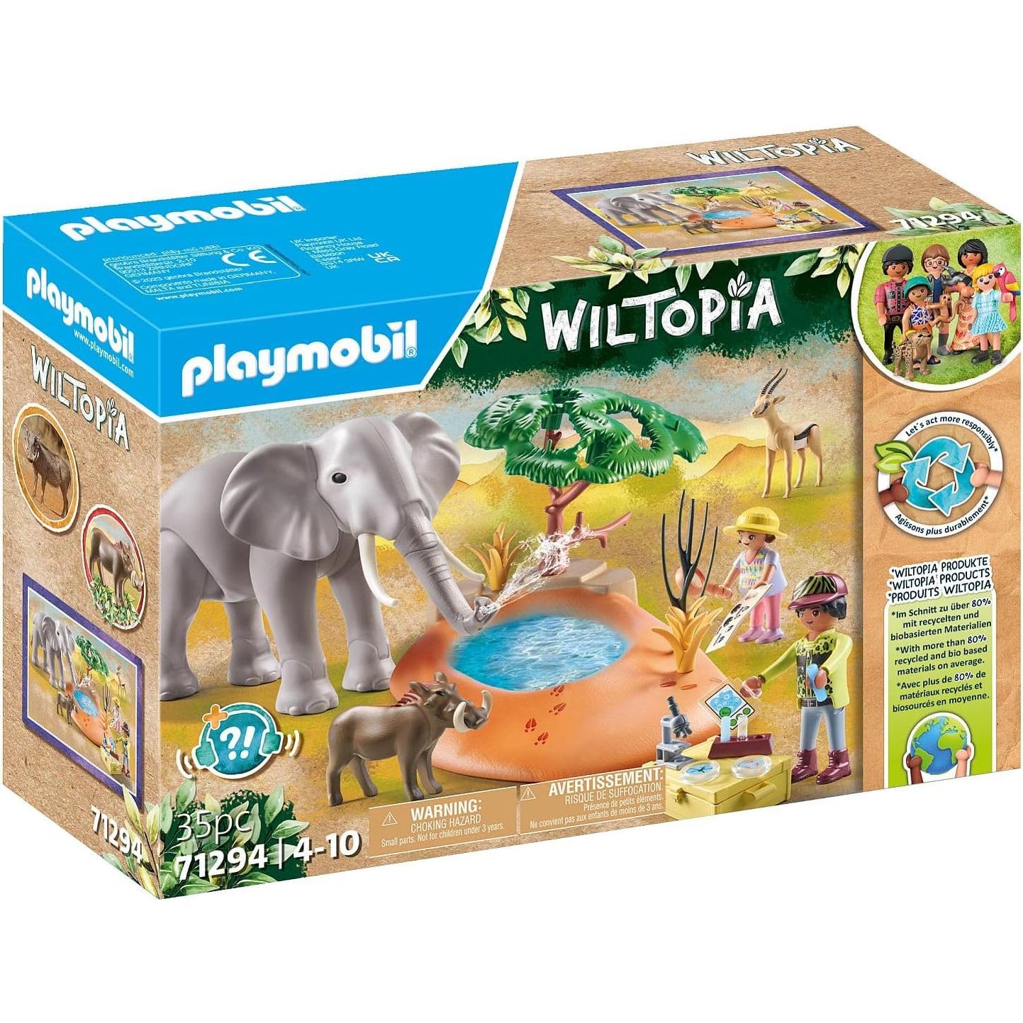 Elefante Playmobil Wiltopia con Agujero de Agua