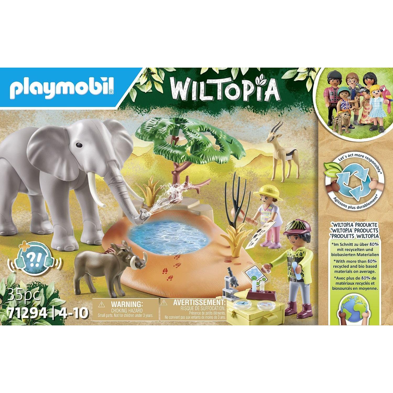 Elefante Playmobil Wiltopia con Agujero de Agua