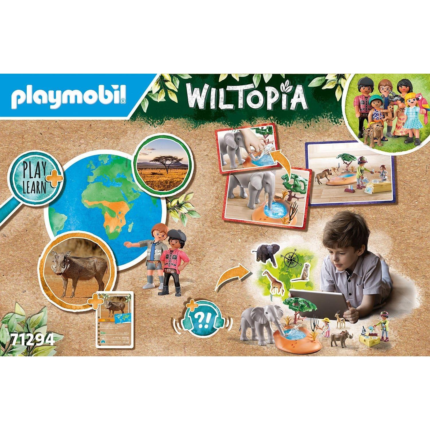 Elefante Playmobil Wiltopia con Agujero de Agua