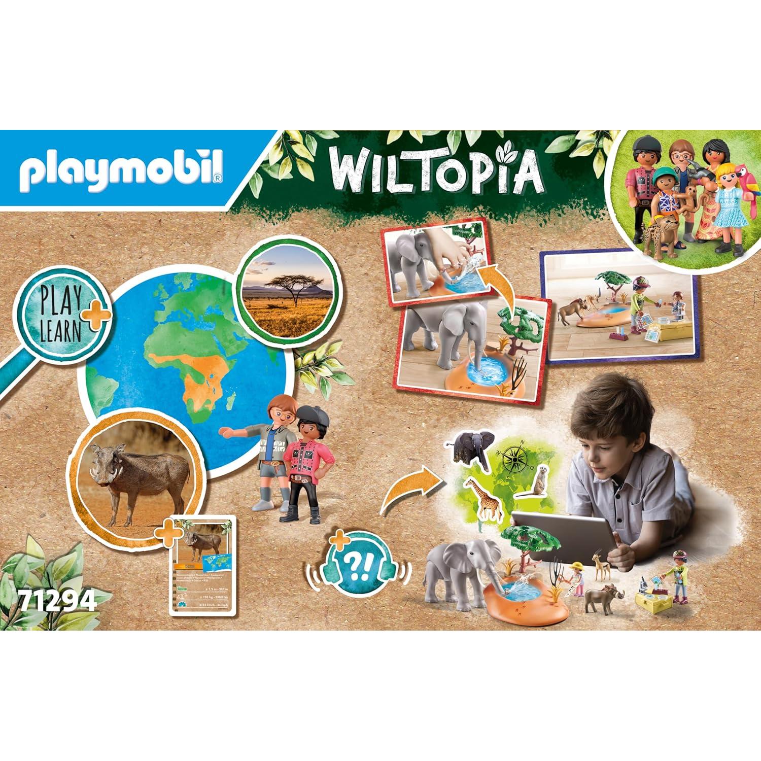 Elefante Playmobil Wiltopia con Agujero de Agua