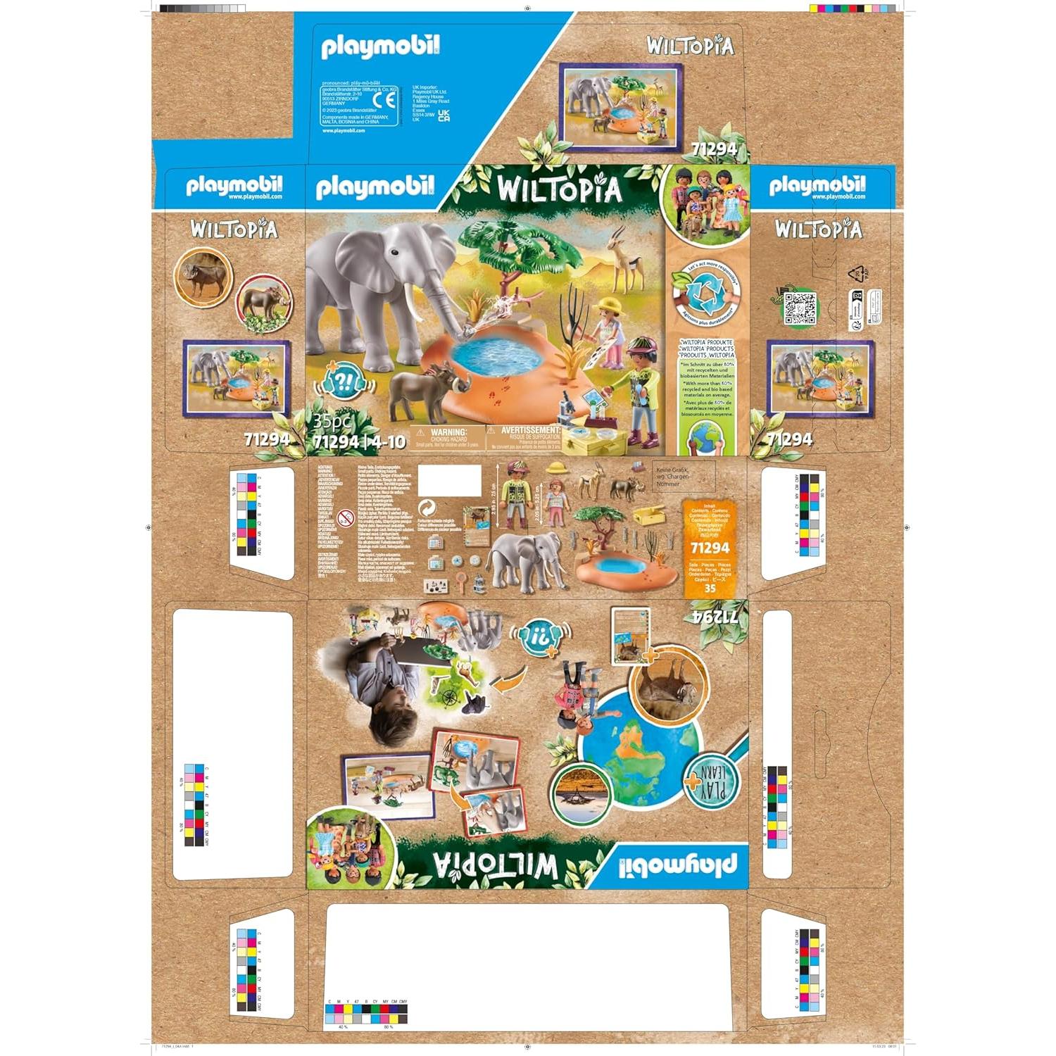 Elefante Playmobil Wiltopia con Agujero de Agua