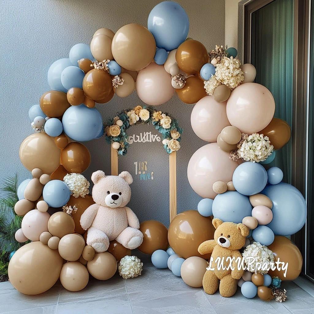 Kit de globos de guirnalda LUXURparty azul marrón 445g