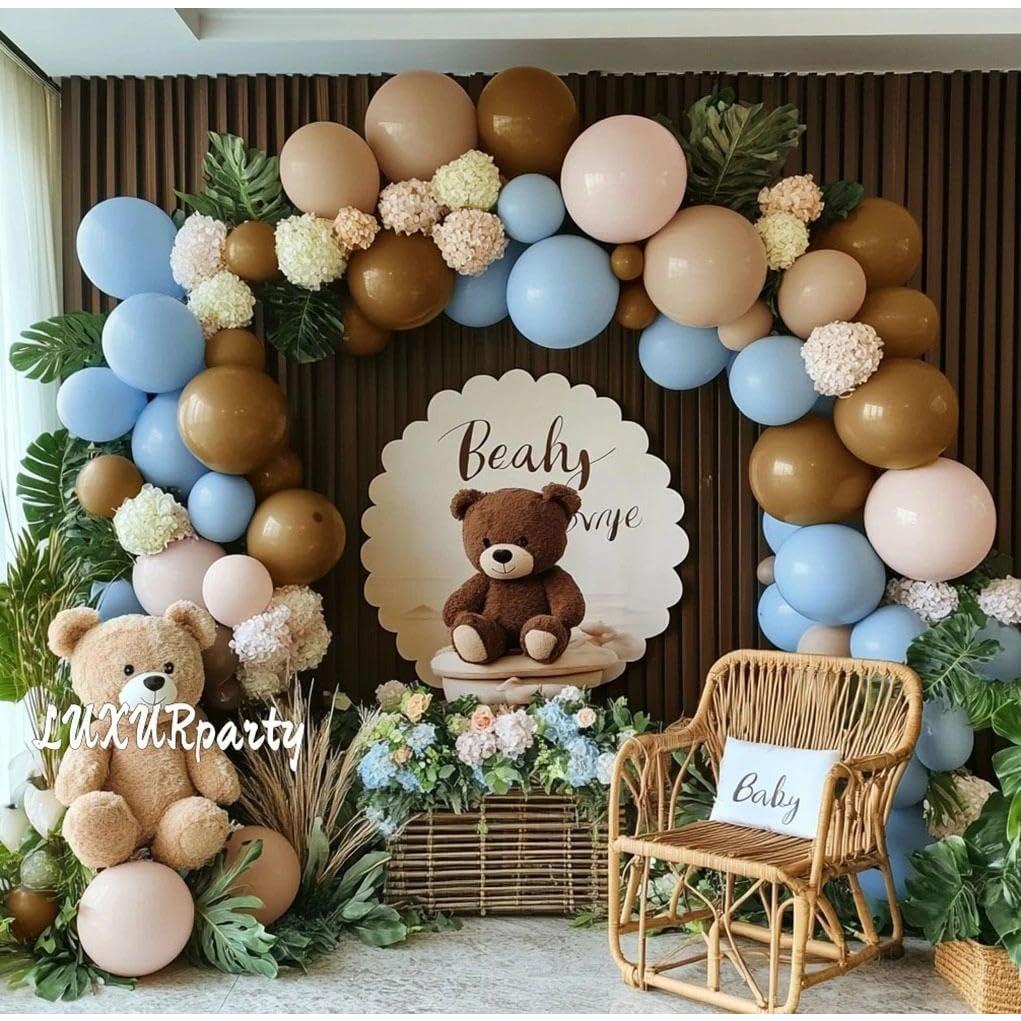 Kit de globos de guirnalda LUXURparty azul marrón 445g