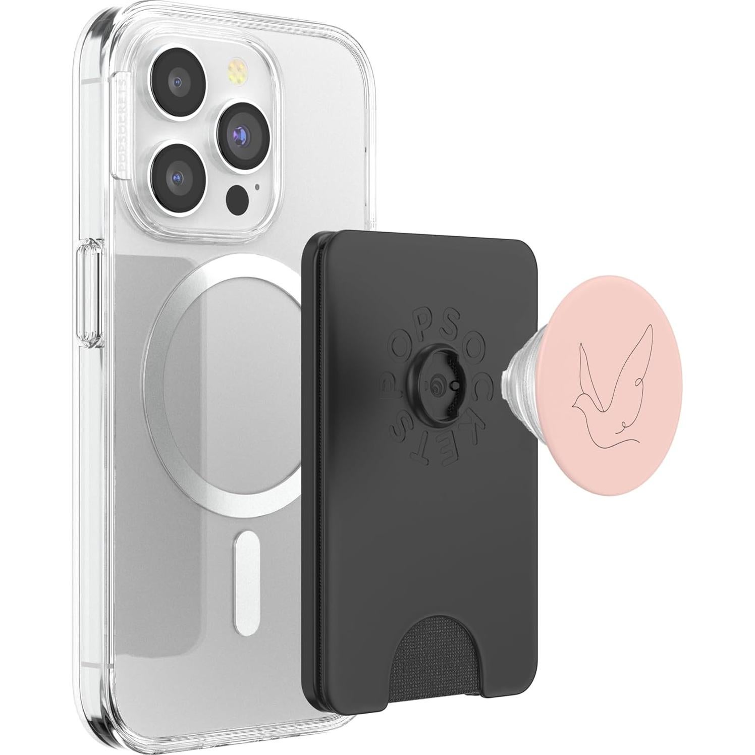 PopWallet Magnético PopSockets Dove Arte Lineal Rosa Pastel