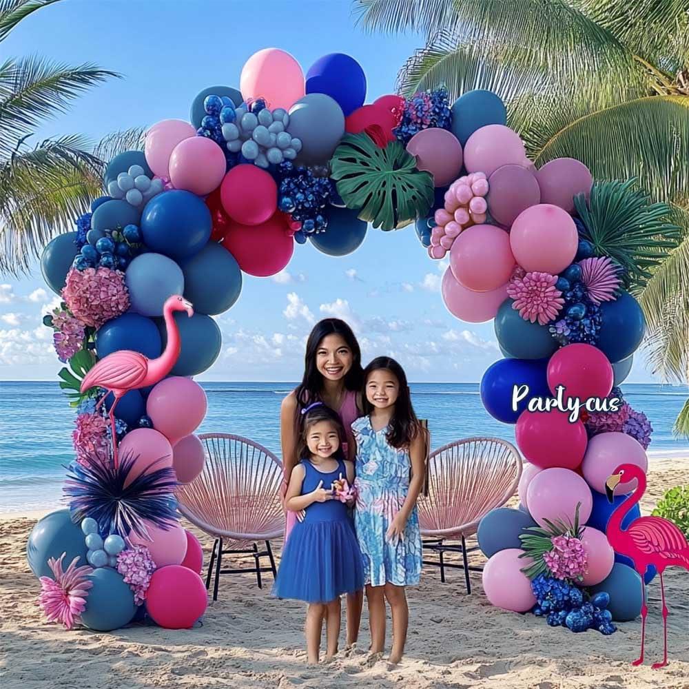 Kit Guirnalda de Globos Rosa Fucsia Azul Púrpura Partycus