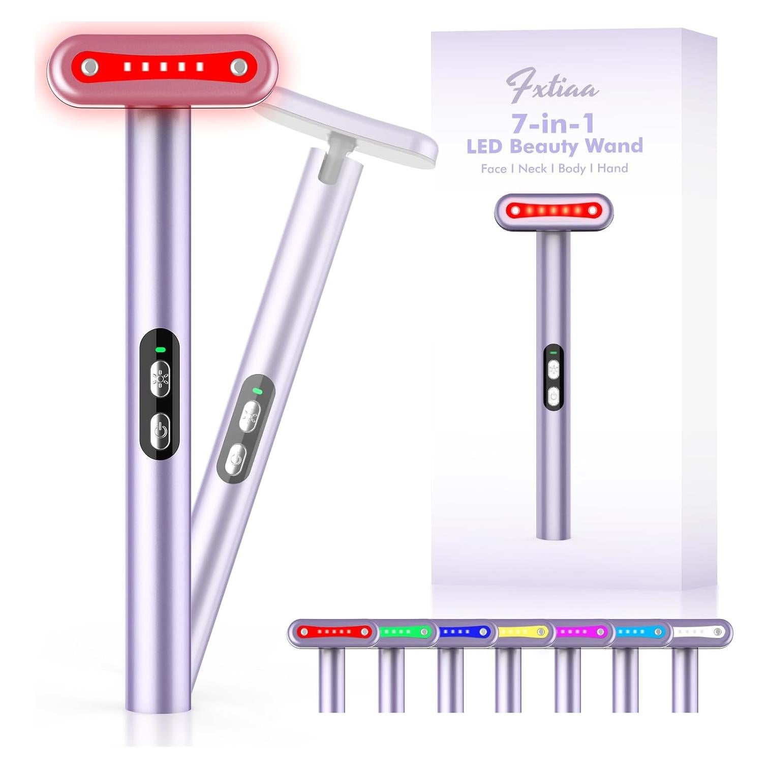 Varita de Terapia de Luz LED 7 en 1 para la Piel