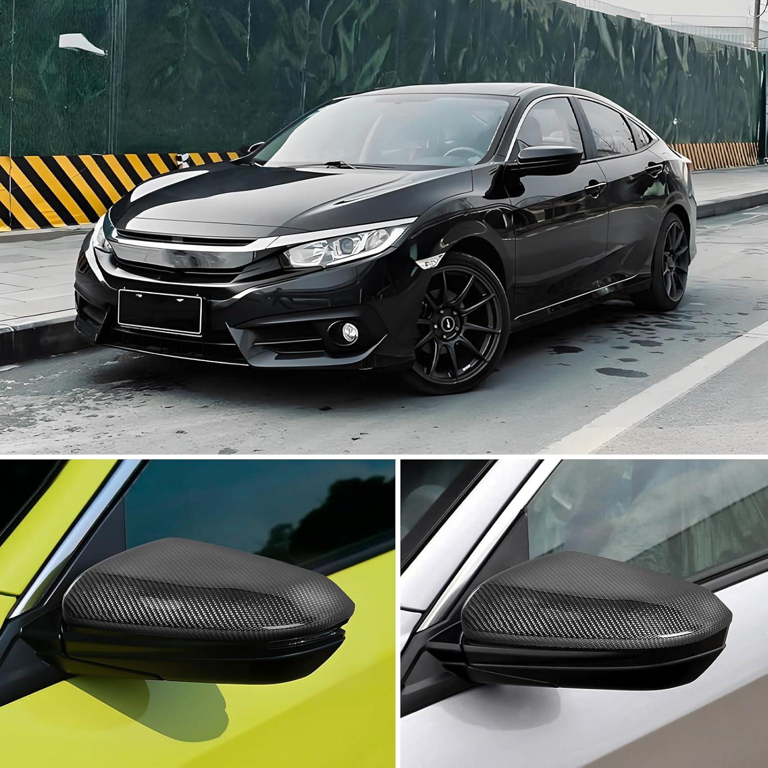 Carcasa Espejo Retrovisor KARTONMOTOR Fibra Carbono Honda Civic 2016-2021