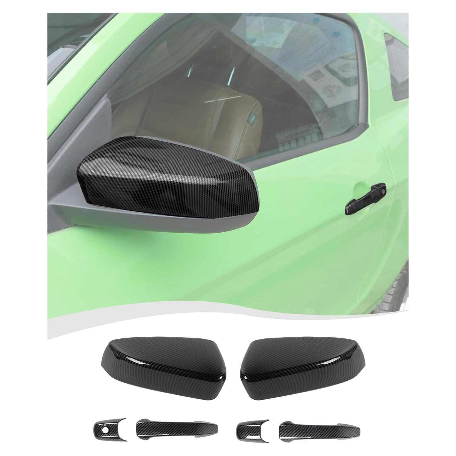 Cubierta Espejo Retrovisor Hoolcar + Manija Puerta Ford Mustang 2009-2014