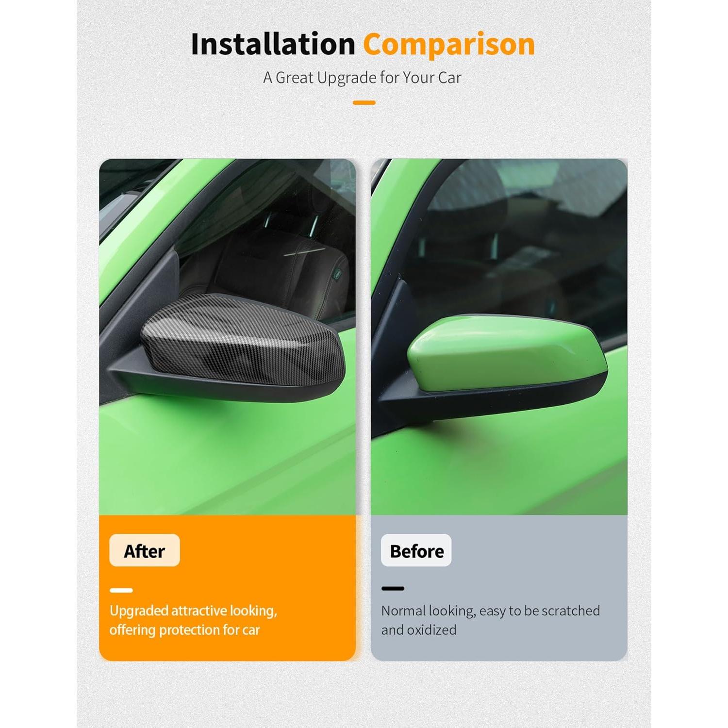 Cubierta Espejo Retrovisor Hoolcar + Manija Puerta Ford Mustang 2009-2014