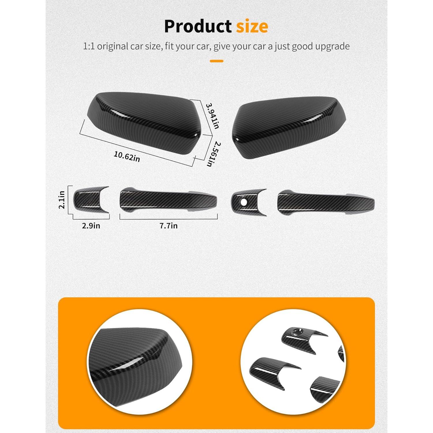 Cubierta Espejo Retrovisor Hoolcar + Manija Puerta Ford Mustang 2009-2014