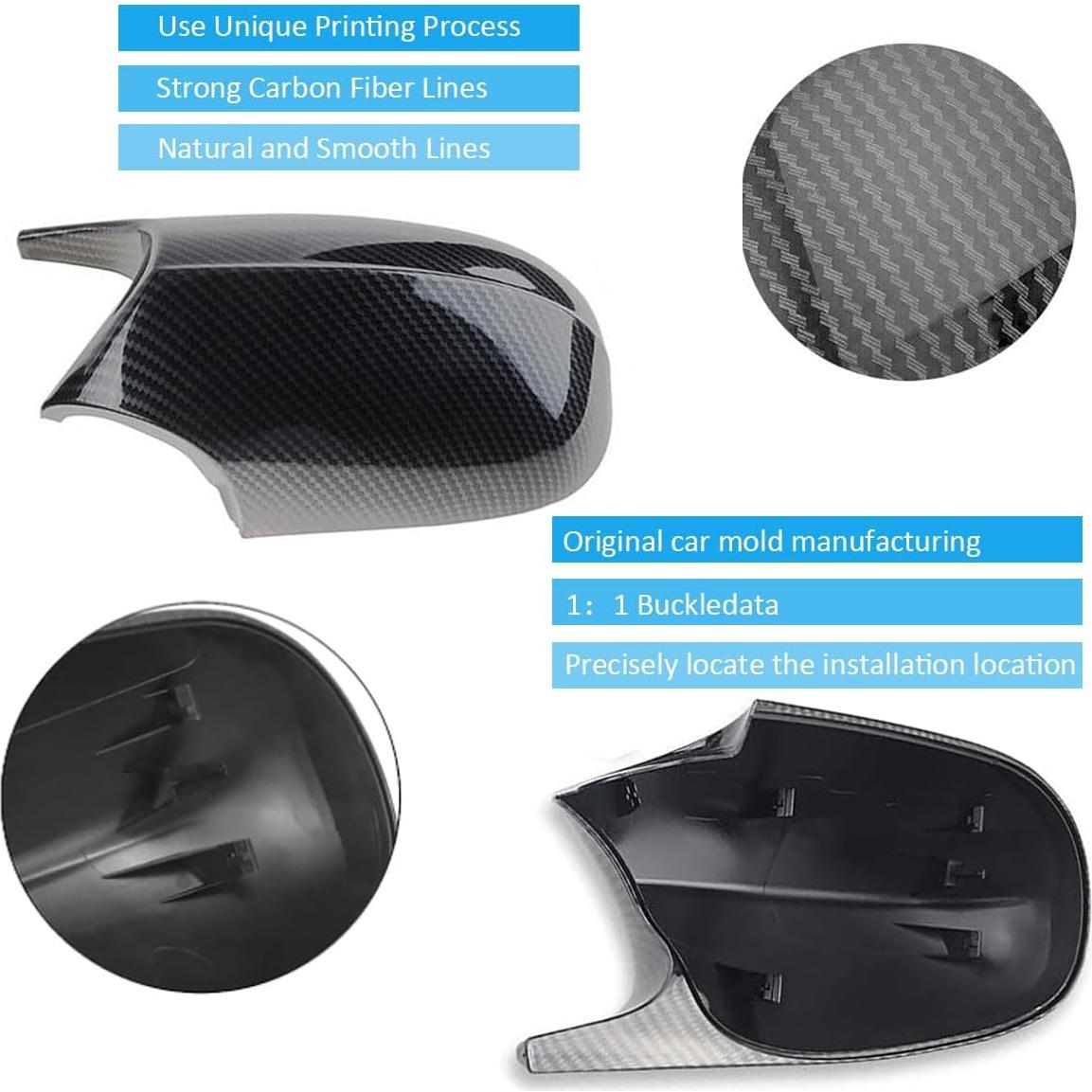 Cubiertas de Espejo Lateral BMW E90 E91 E92 E93 Fibra de Carbono