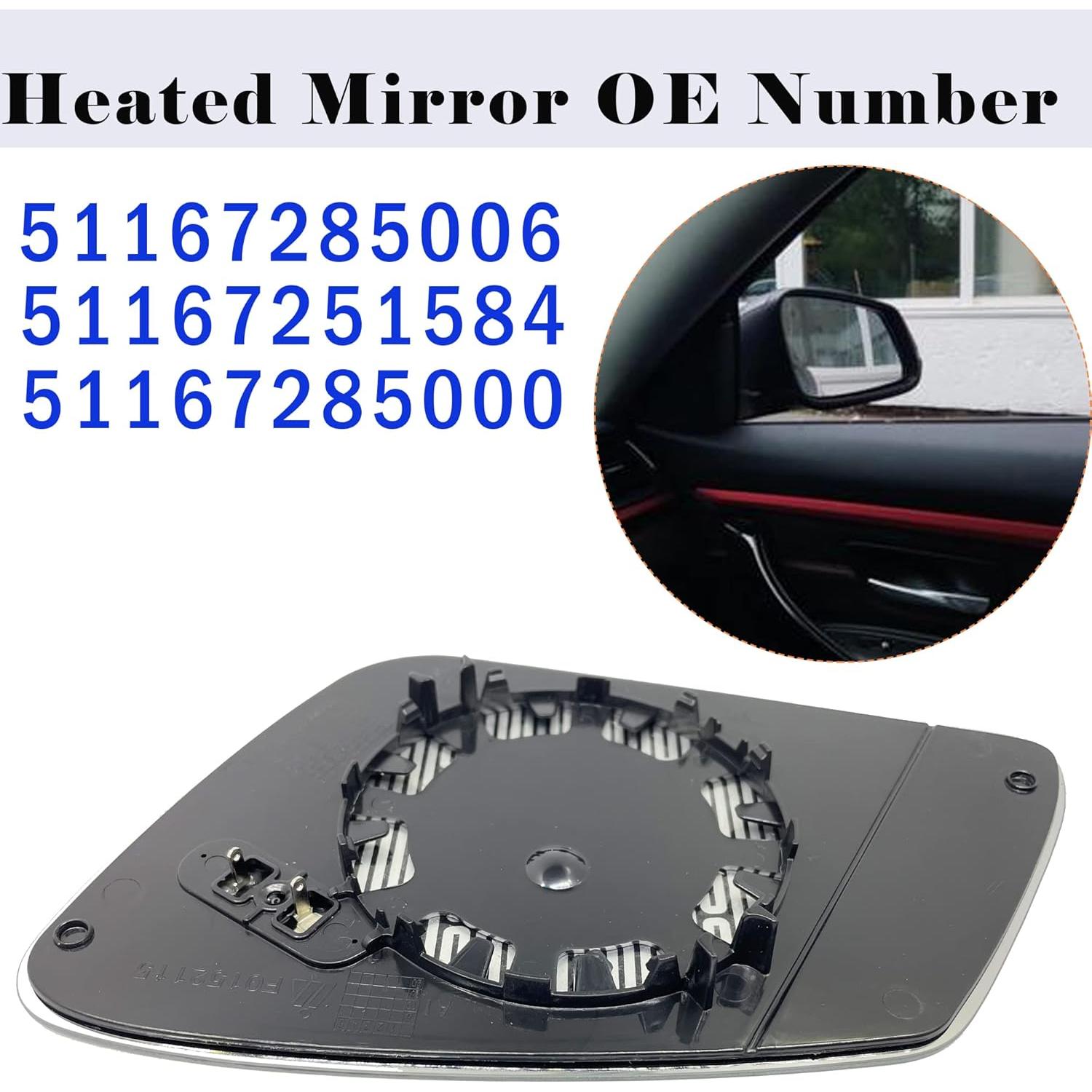 Cristal Espejo Calentado Derecho BMW Danbojit 51167285006