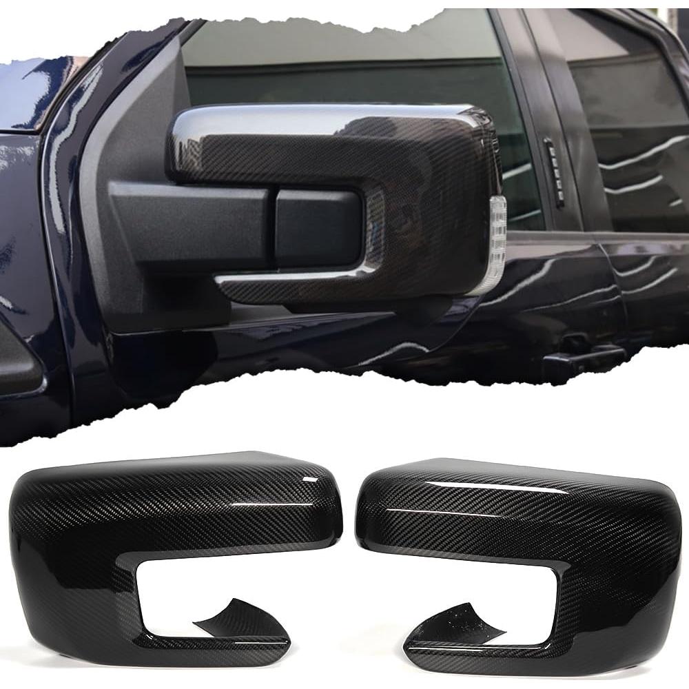 Cubierta de espejo lateral Ford F150 2021-2024 Yipmotiv fibra carbono
